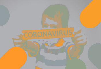 Chłopczyk z kartką z napisem coronavirus